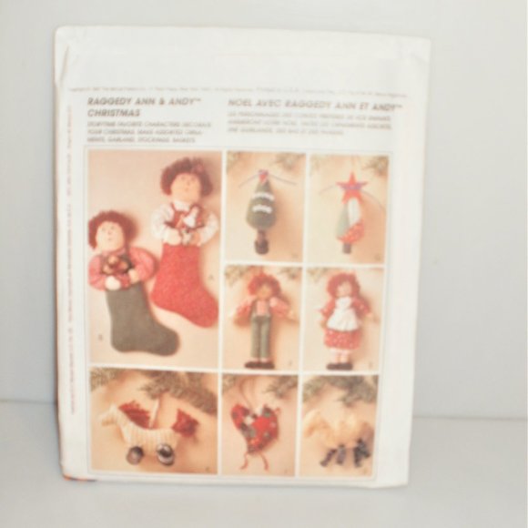 1997 McCall's Crafts RAGGEDY ANN & ANDY CHRISTMAS #8997 Vintage - Picture 3 of 4